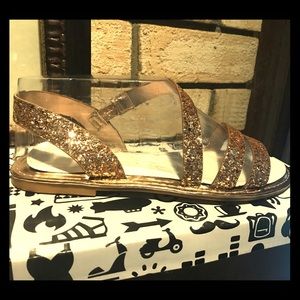 Size7 Rose Gold Sparkle Sandal